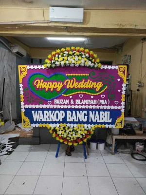 Papan Bunga di Rumah Duka Carolus Jakarta