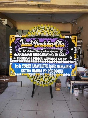 Papan Bunga di Rumah Duka Carolus Jakarta